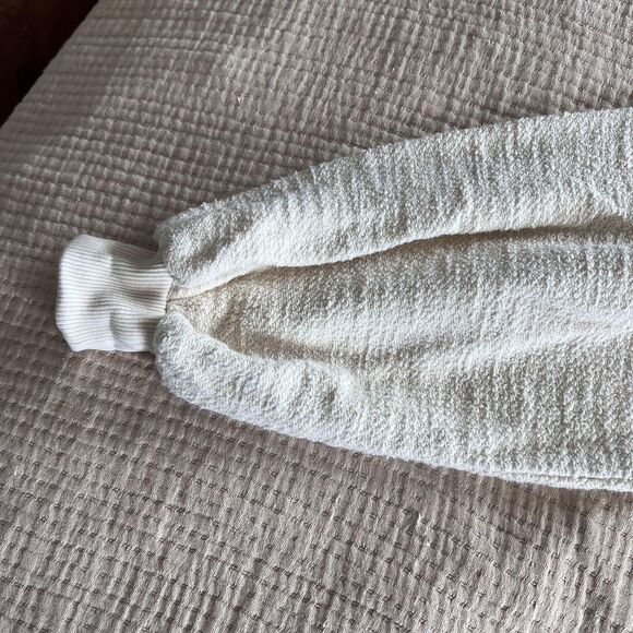 Ulla Johnson Sweater Womens Small Fringe Sleeve Pullover Textured Boho Neutral - Picture 8 of 15